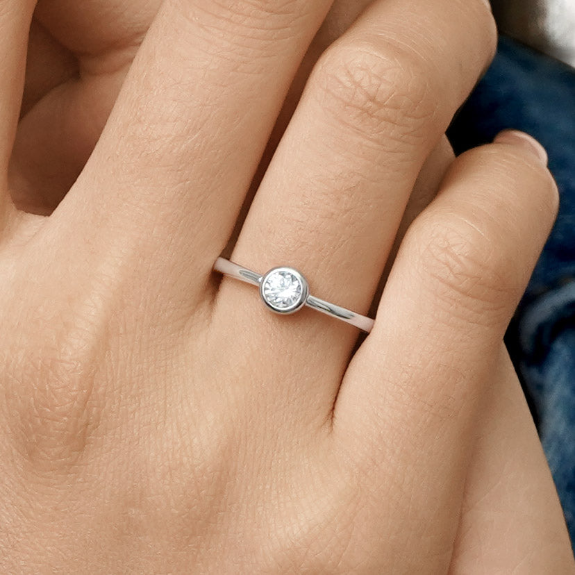 Gnoce Basic Solo Diamond Birthstone Promise Ring_5