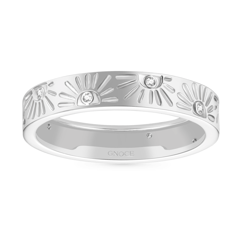 Gnoce Silver Sun Band Ring_1