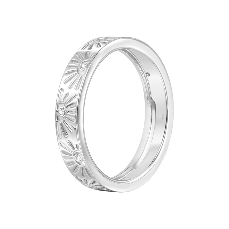 Gnoce Silver Sun Band Ring_2