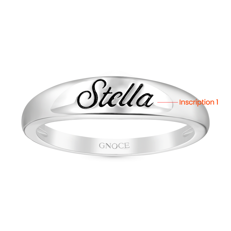 Gnoce Engravable Name Simple Basic Ring_3