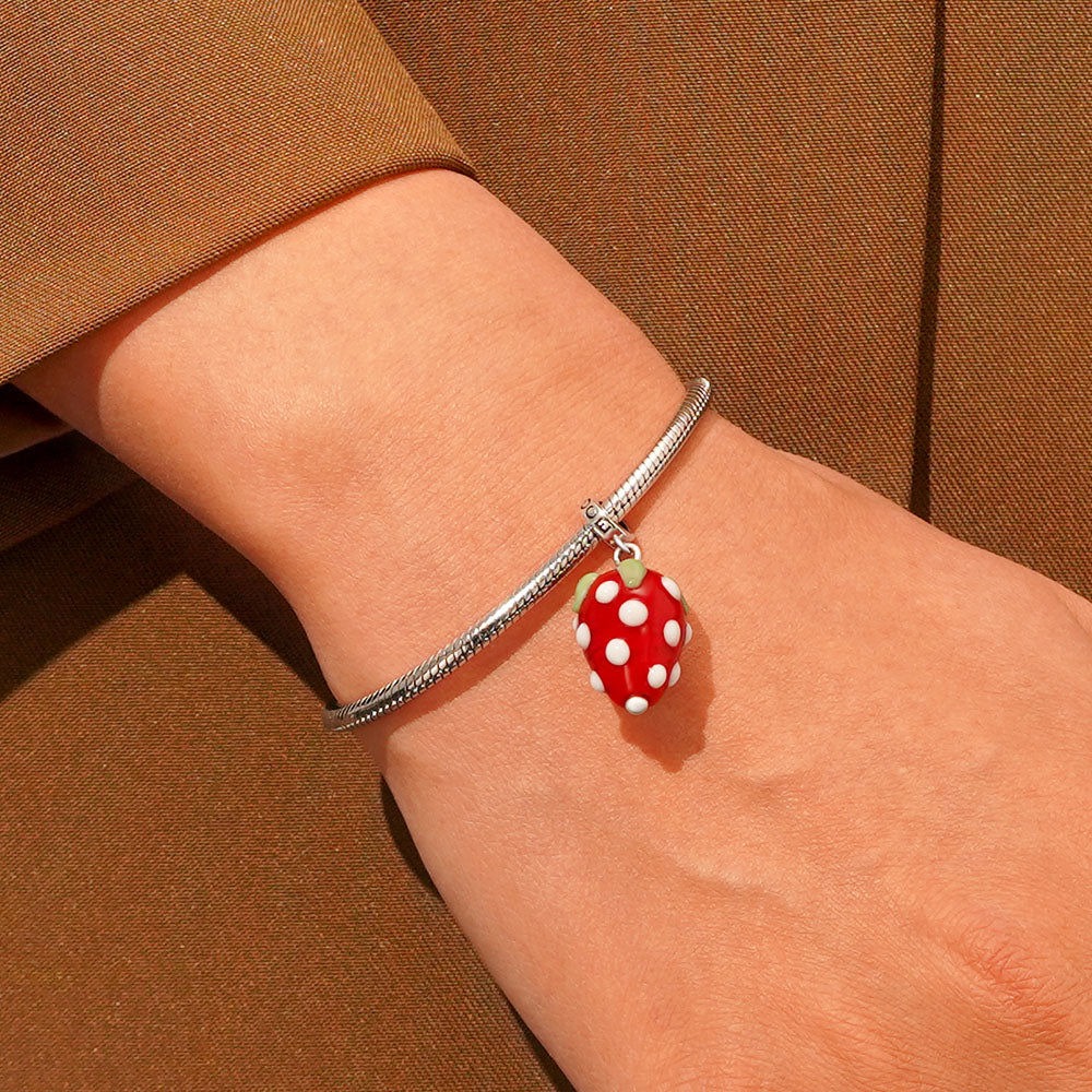 Gnoce Fruit Red Strawberry Pendant Dangle Charm_7