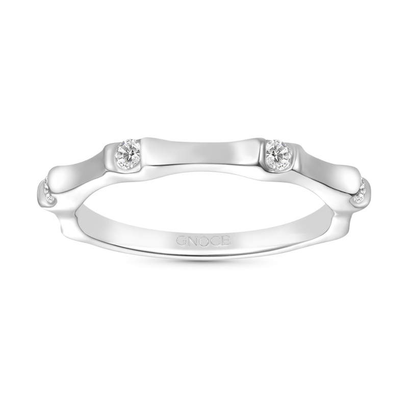 Gnoce Silver Bamboo Fashion Ring_1