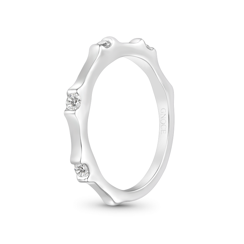 Gnoce Silver Bamboo Fashion Ring_2