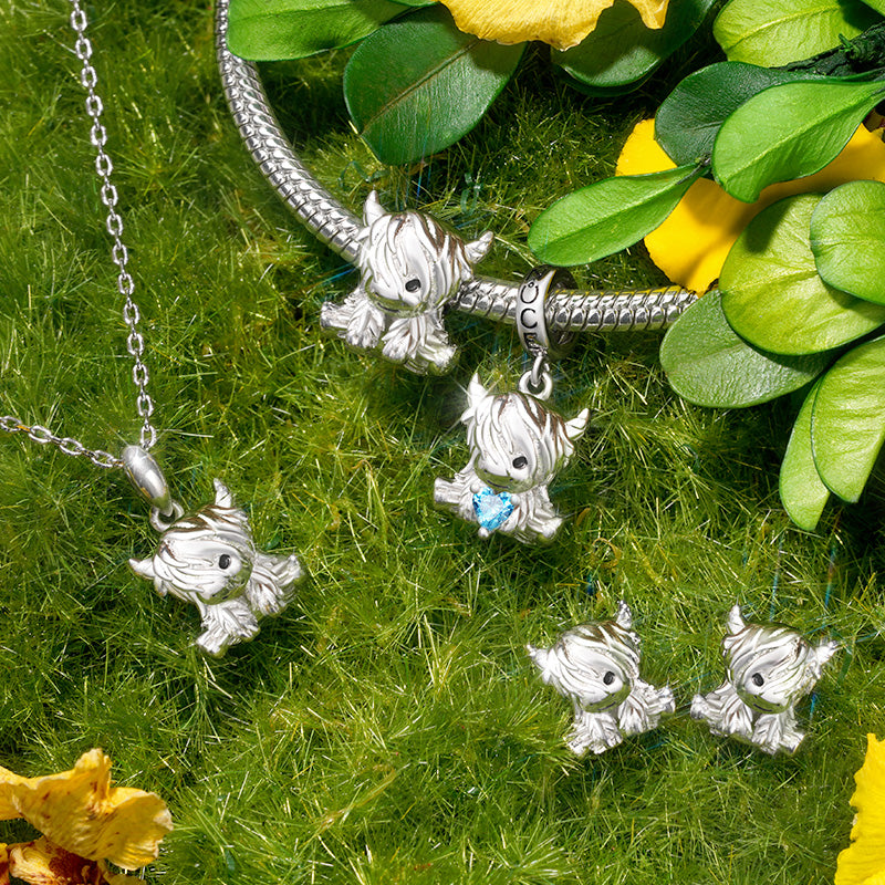 Gnoce Scottish Highland Cow Necklace_3