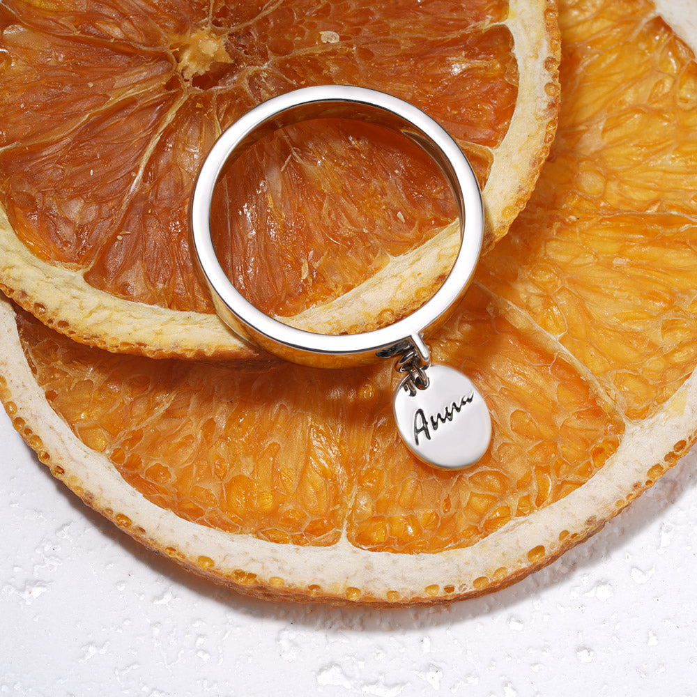 Gnoce Engravable Name Simple Ring_4