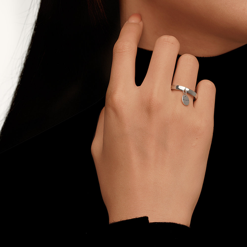 Gnoce Engravable Name Simple Ring_5