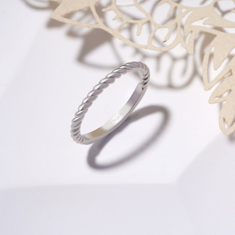 Gnoce Twisted Simple Band Ring_3