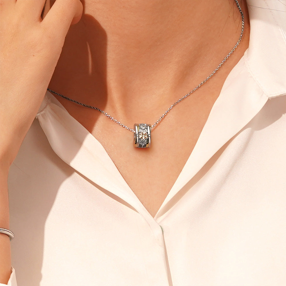 Gnoce "My Only" Champagne Gem Pendant Necklace_5