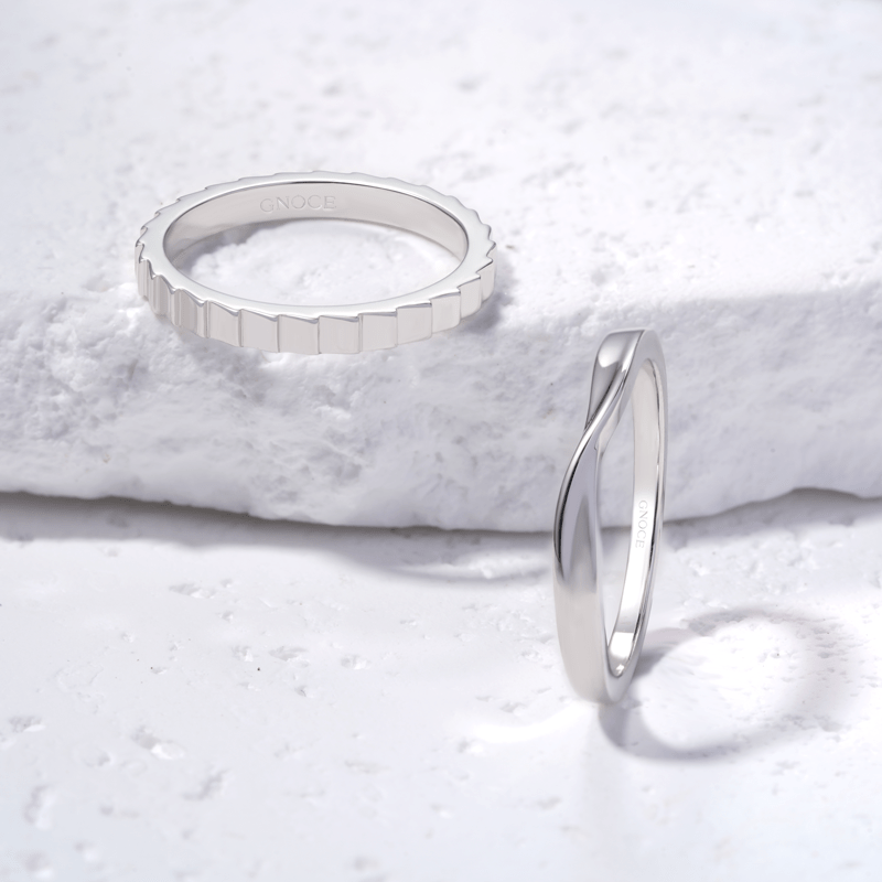Gnoce Minimalist Vertical Stripe Band Ring_3
