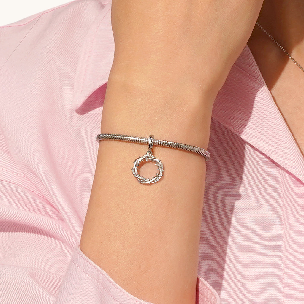 Gnoce Crown Of Thorns Pendant Dangle Charm_6