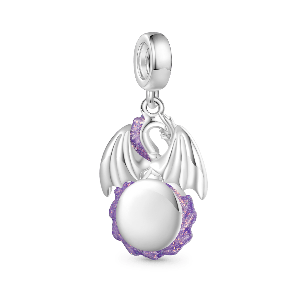 Gnoce Vintage Purple Dragon Eye Pendant Dangle Charm_2