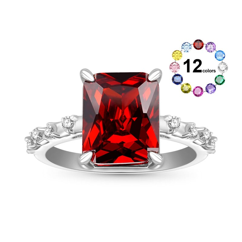 Gnoce Rectangular-Cut Birthstone Ring_1