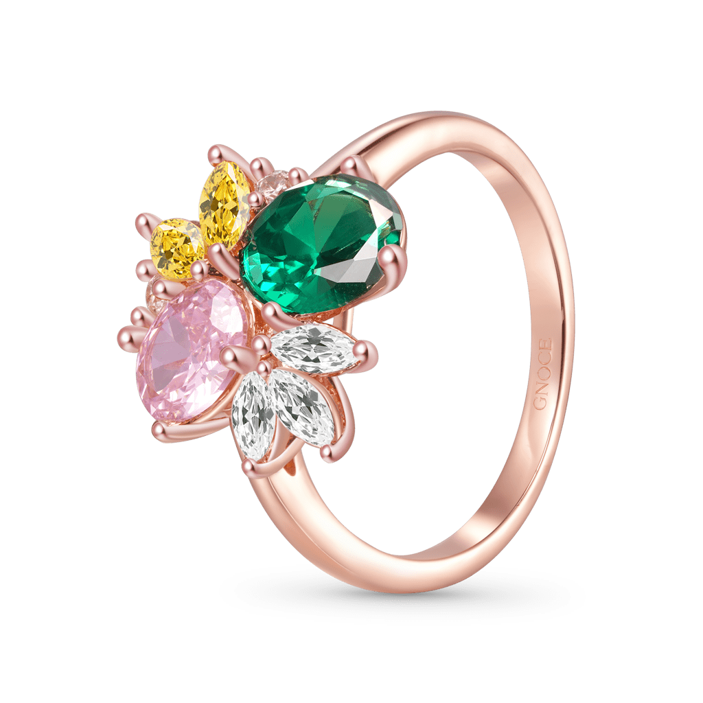 Gnoce Rose Gold Tone Flower Garden Ring_2