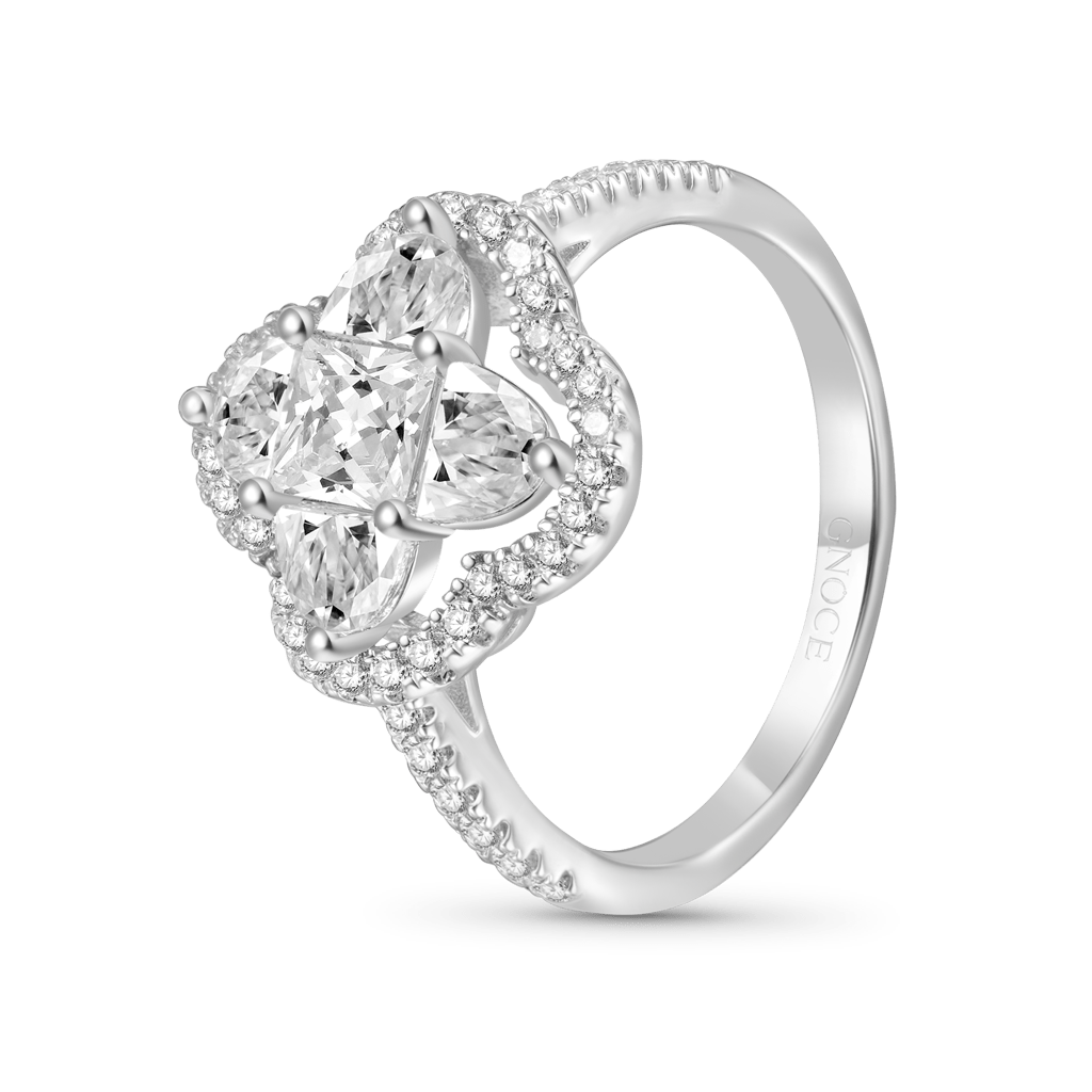 Gnoce Flower Shaped Diamond Cluster Ring_2