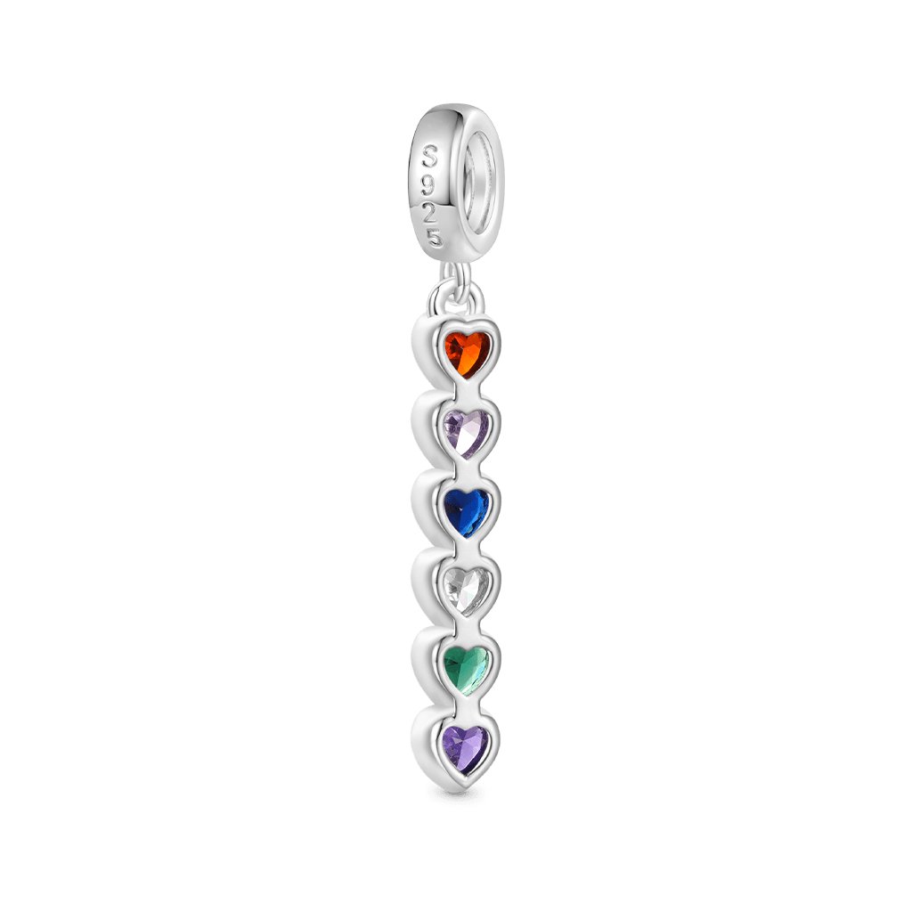 Gnoce Personalized Heart Birthstone Pendant Dangle Charm_4