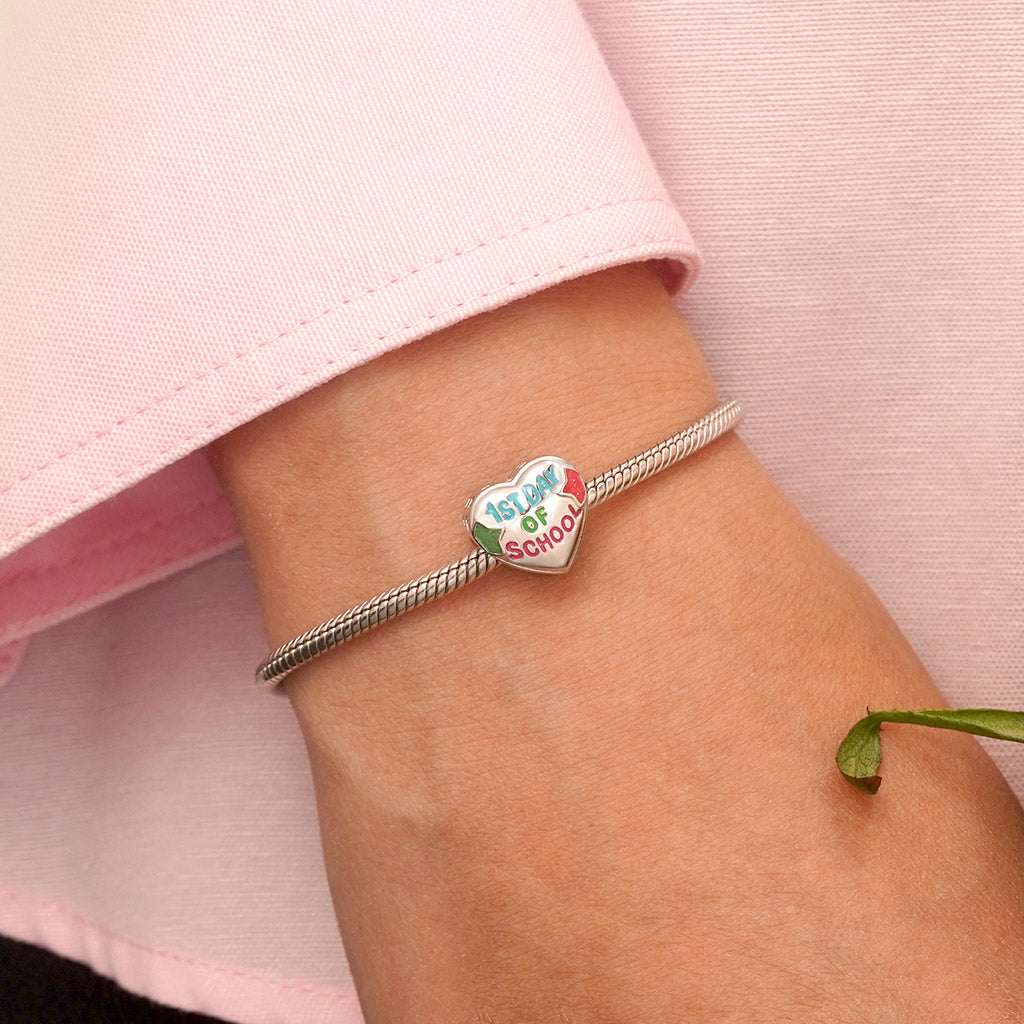Gnoce "1ST DAY OF SCHOOL" Back to School Heart Charm_5