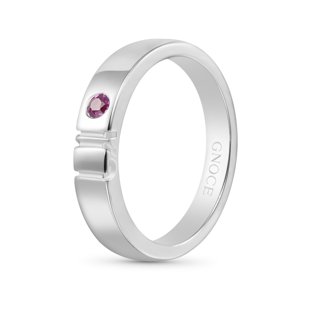 Gnoce Single Birthstone Band Ring_2