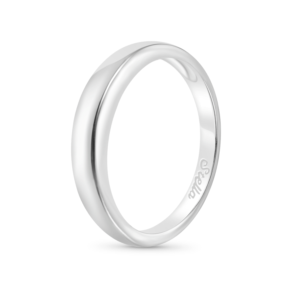Gnoce Sterling Silver Engravable Plain Ring_3
