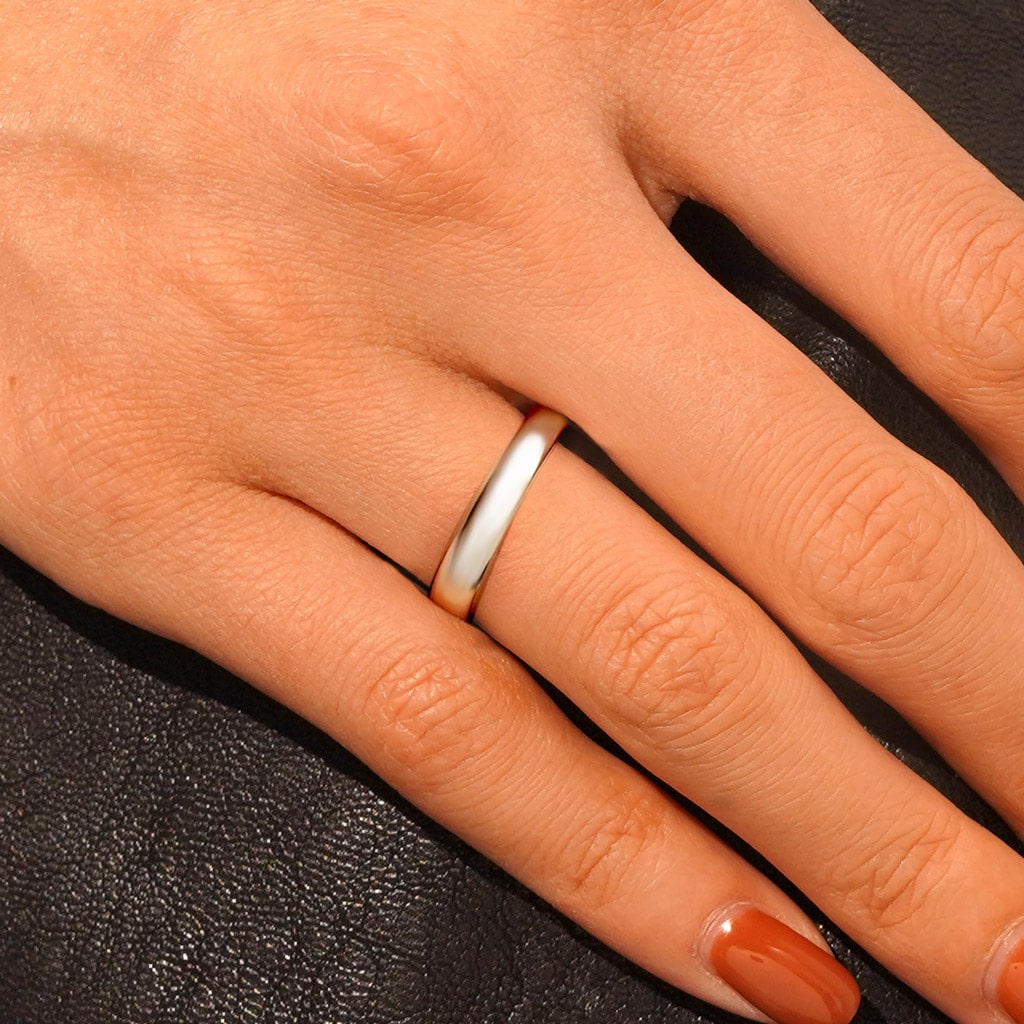Gnoce Sterling Silver Engravable Plain Ring_6