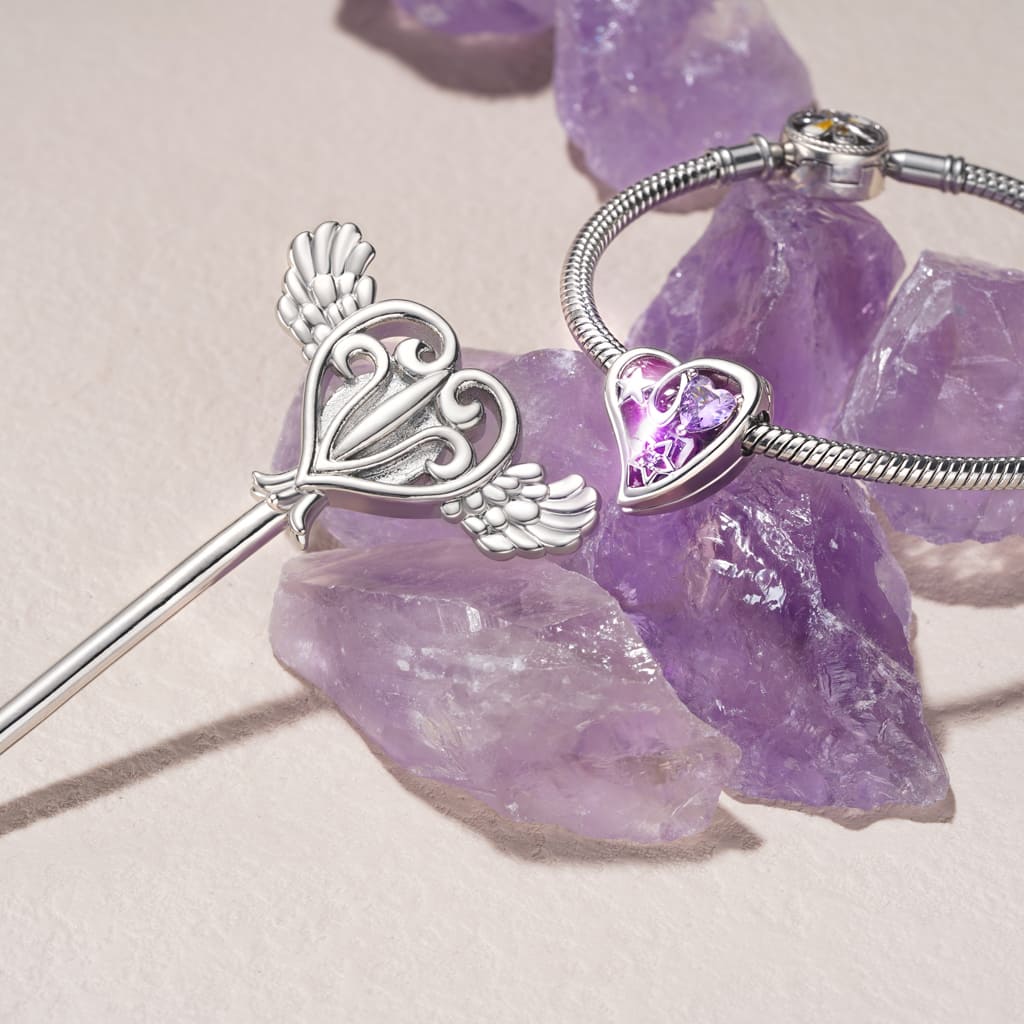 Gnoce Magic Wand Sensor Light-up Wireless Pink Heart Charm_5