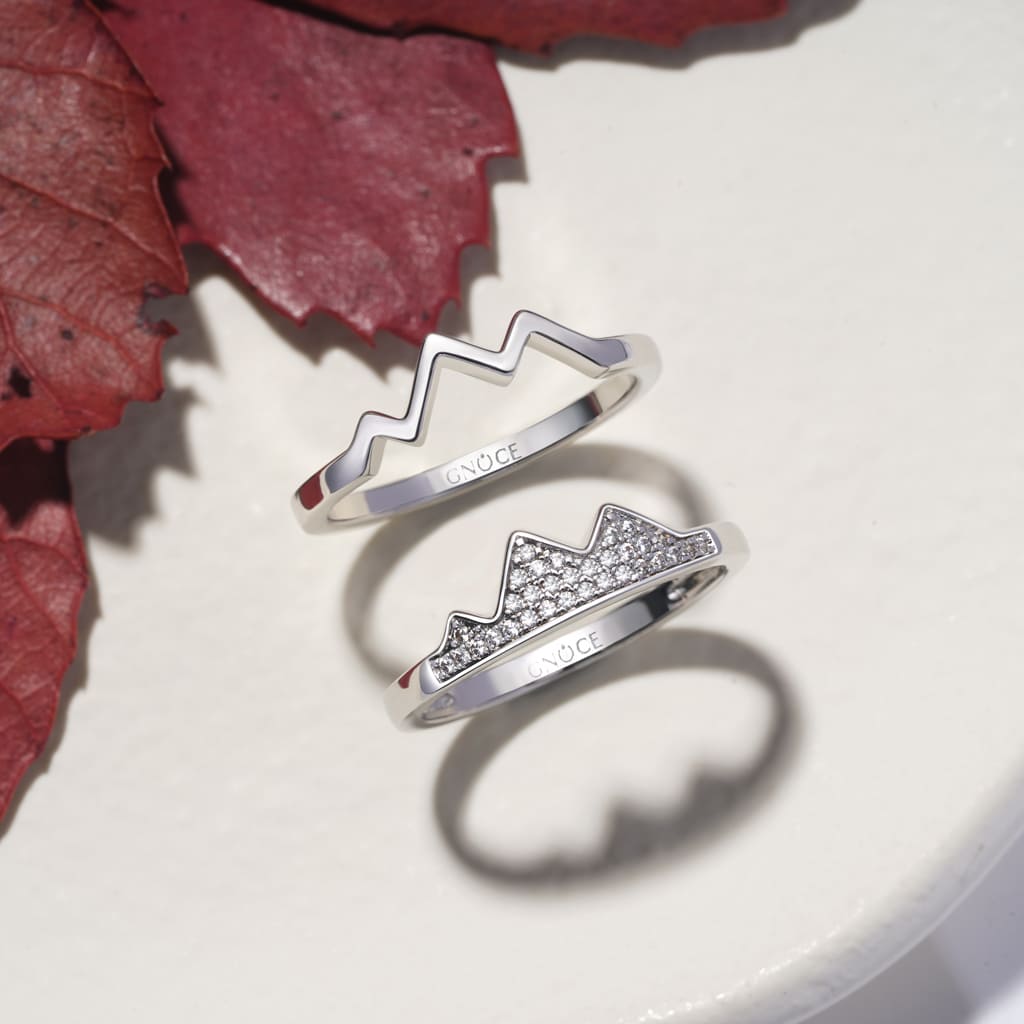 Gnoce Rolling Mountain Stackable Ring Set_3