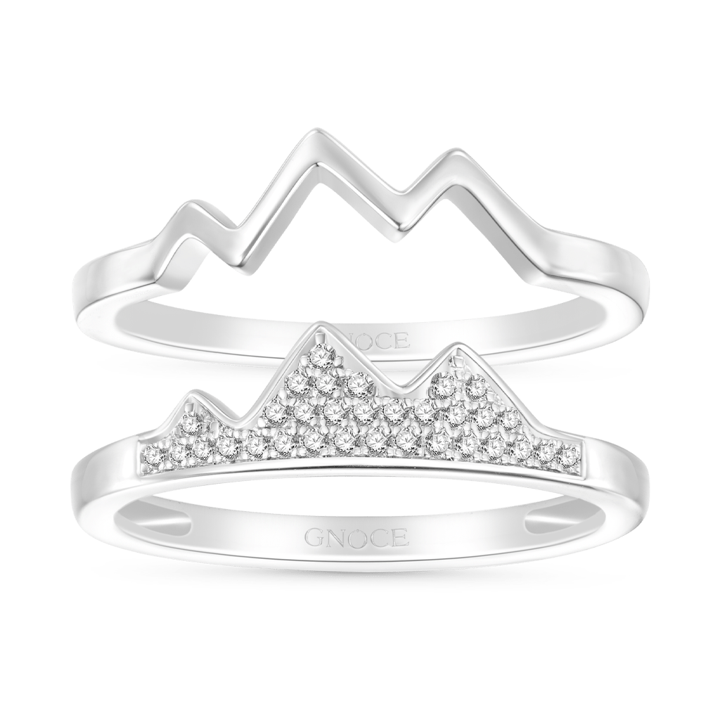 Gnoce Rolling Mountain Stackable Ring Set_1