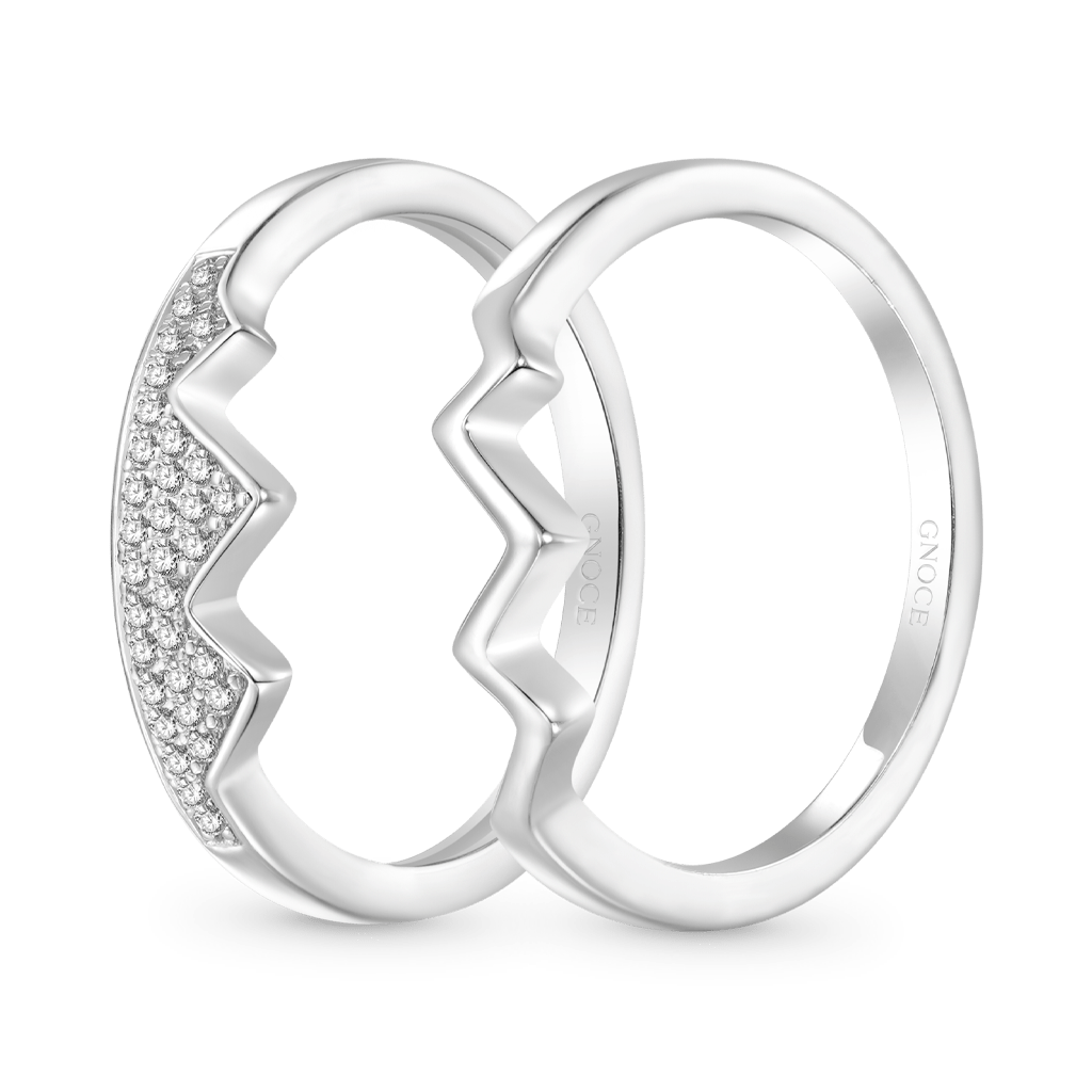 Gnoce Rolling Mountain Stackable Ring Set_2