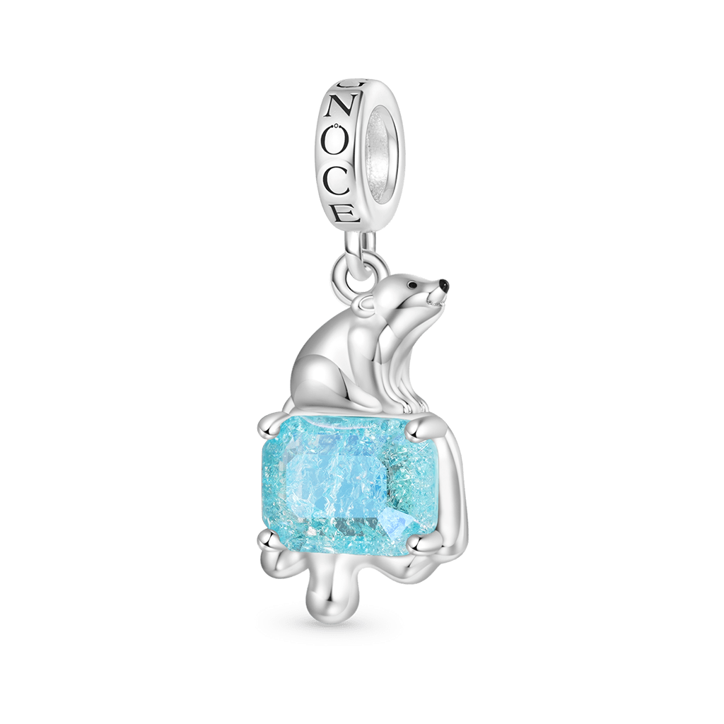 Gnoce Melting Glacier Polar Bear Pendant Dangle Charm_1