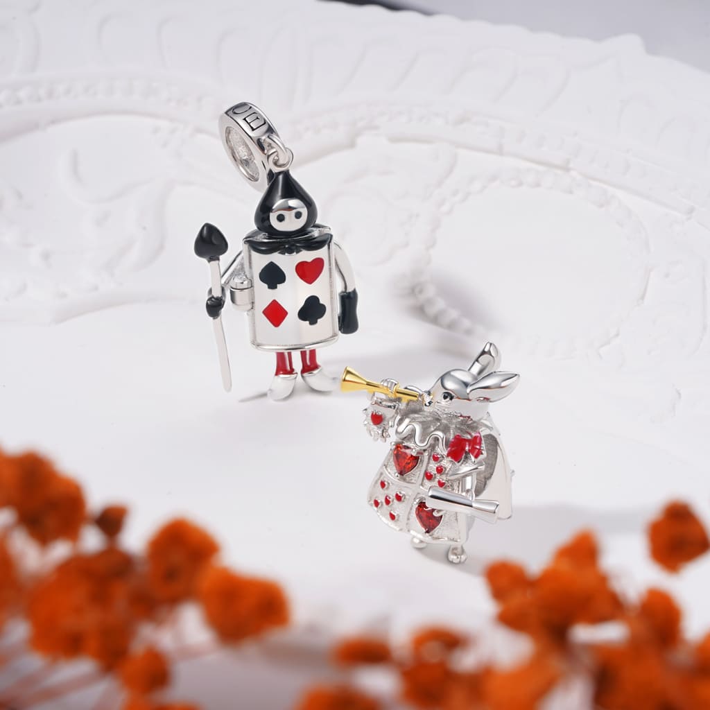 Gnoce Alice's Adventures in Wonderland White Rabbit Charm_3