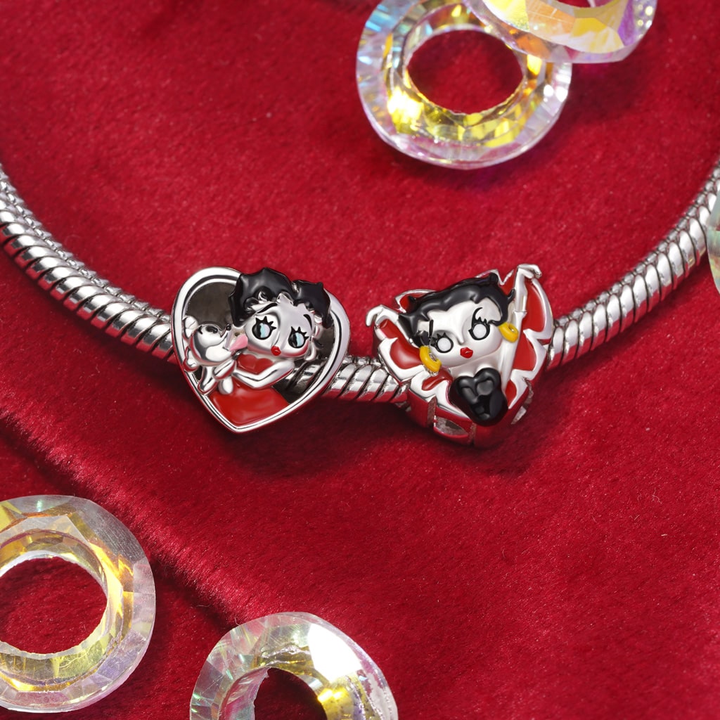 Gnoce Sweet Betty Boop Hugs Puppy Charm_3
