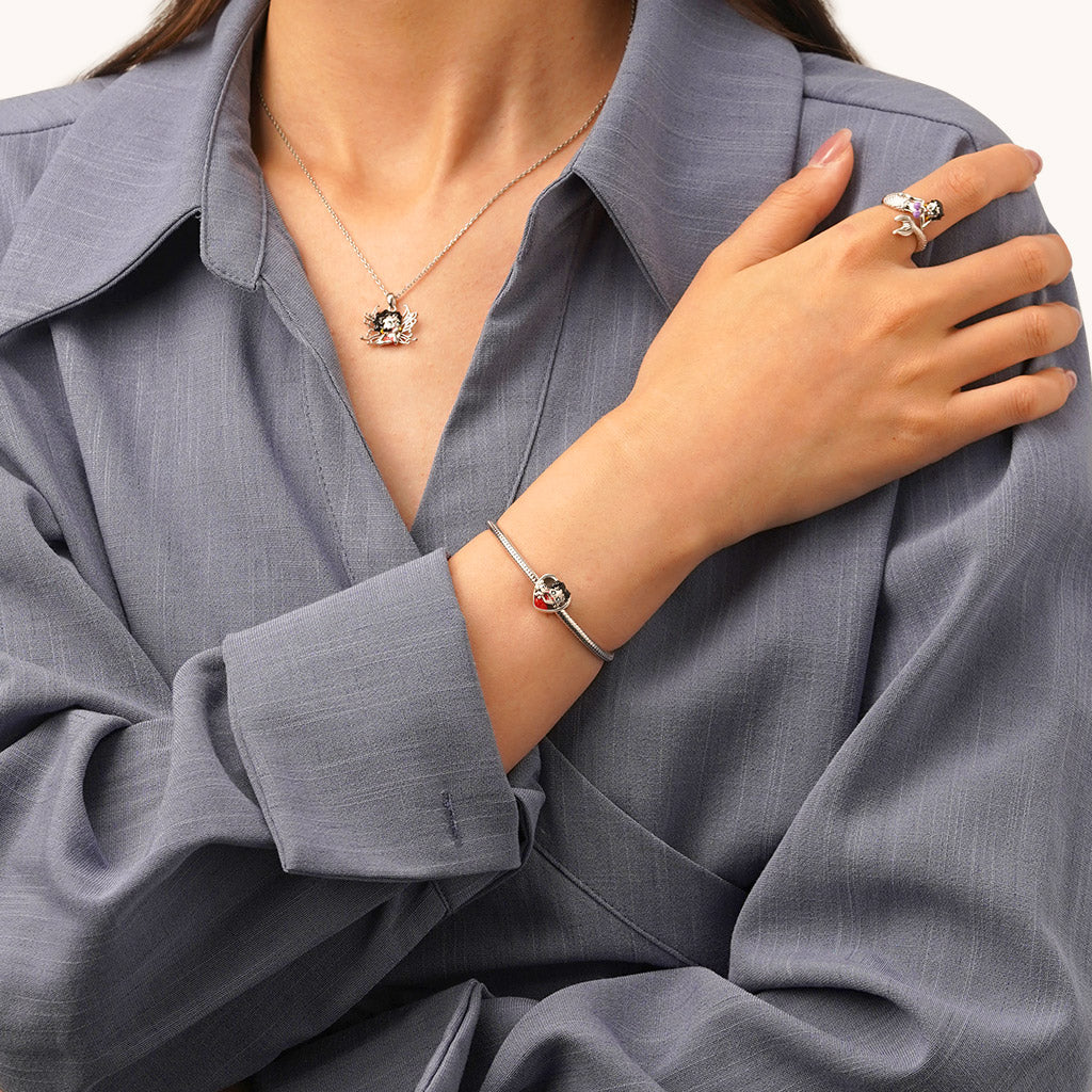 Gnoce Sweet Betty Boop Hugs Puppy Charm_4