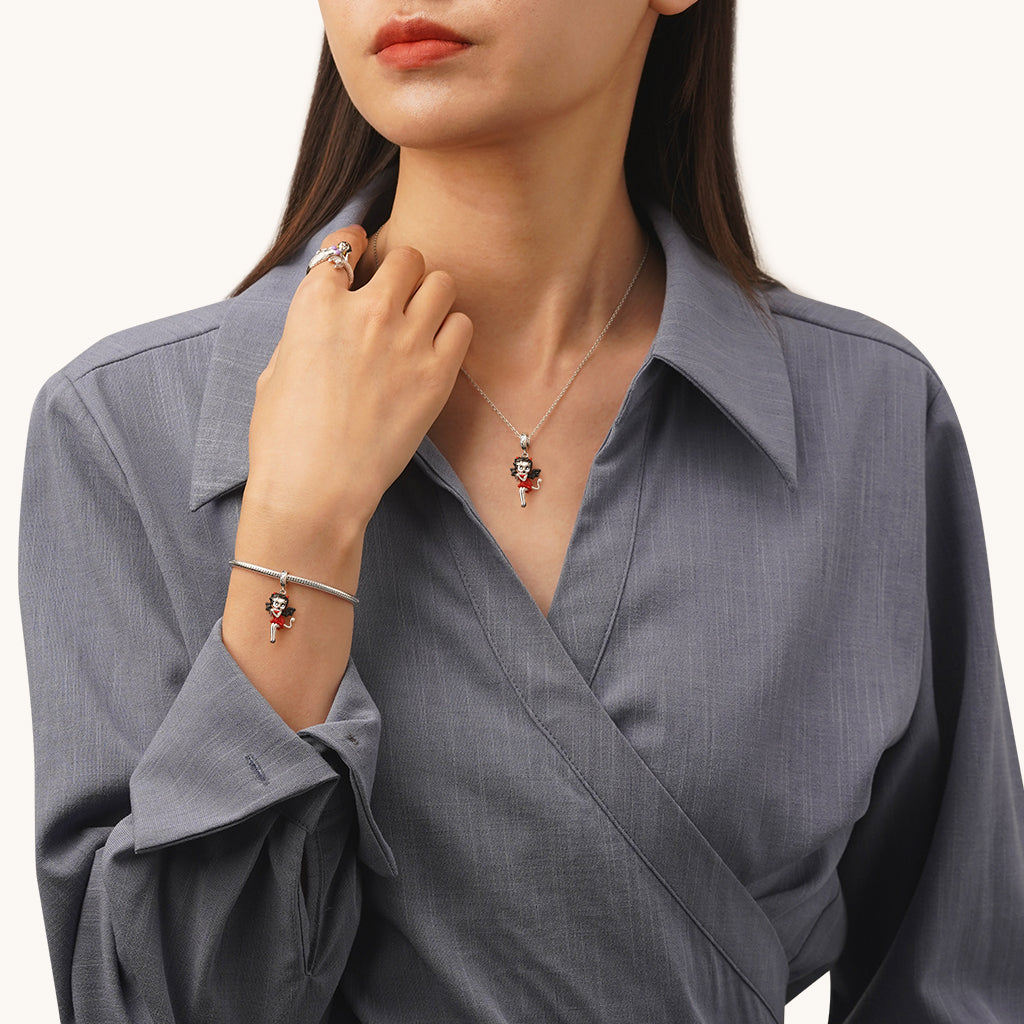 Gnoce Halloween Little Devil Betty Boop Pendant Dangle Charm_4