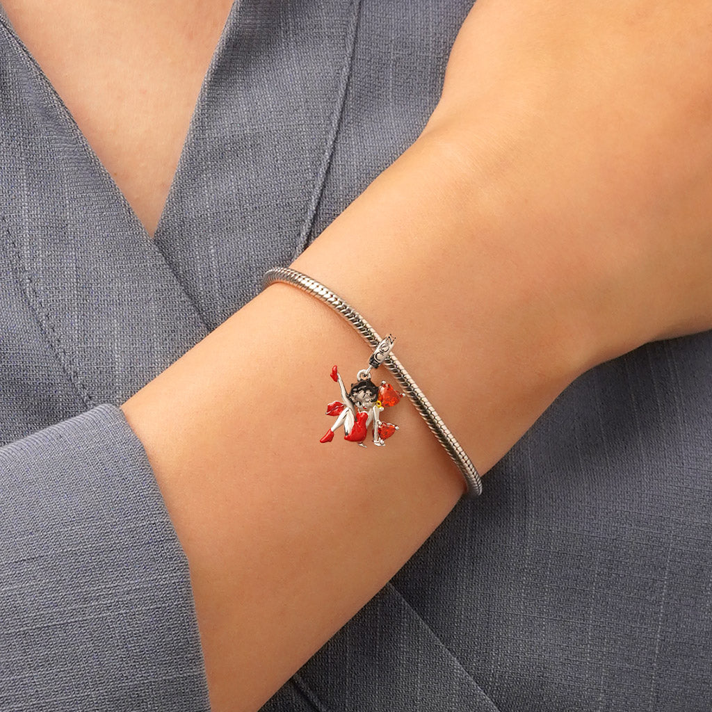 Gnoce Bold Red Dress Betty Boop Pendant Dangle Charm_6