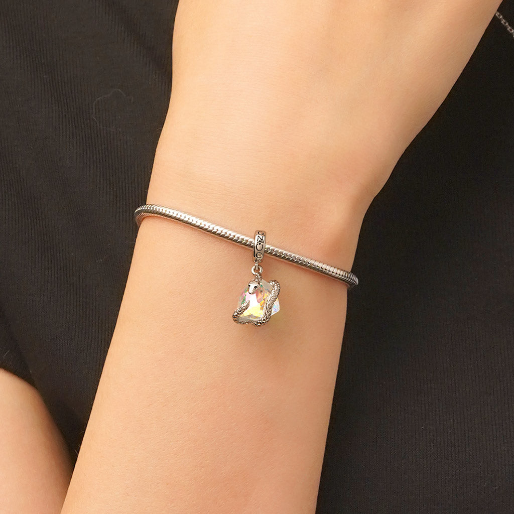 Gnoce Snake Wrapped Pendant Dangle Charm_6