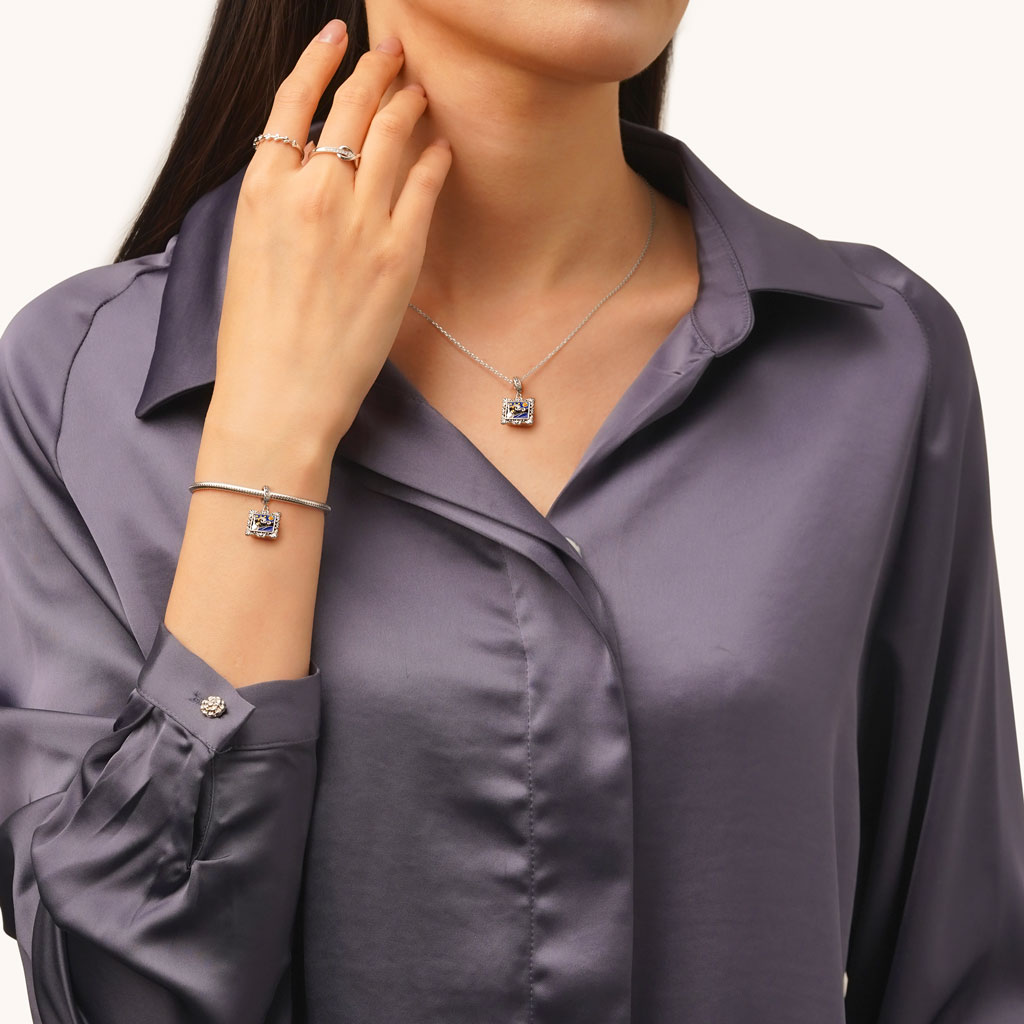 Gnoce Light-up Wireless Van Gogh's Starry Night Pendant Dangle Charm_6