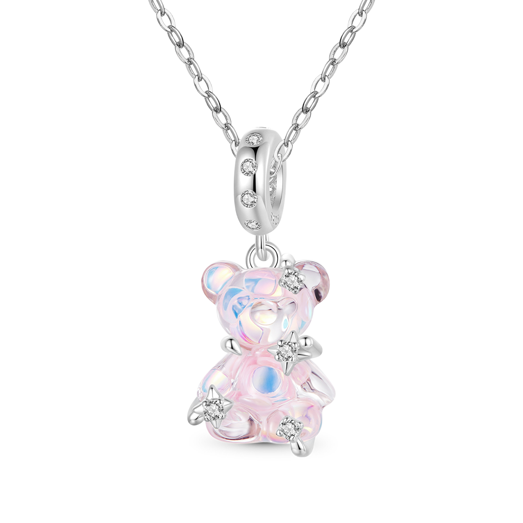 Gnoce Pink Fantasy Bear Pendant Dangle Charm_2