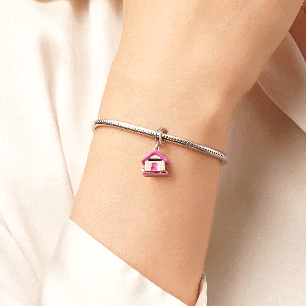 Gnoce Openable Mailbox Love Letter Pendant Dangle Charm_7