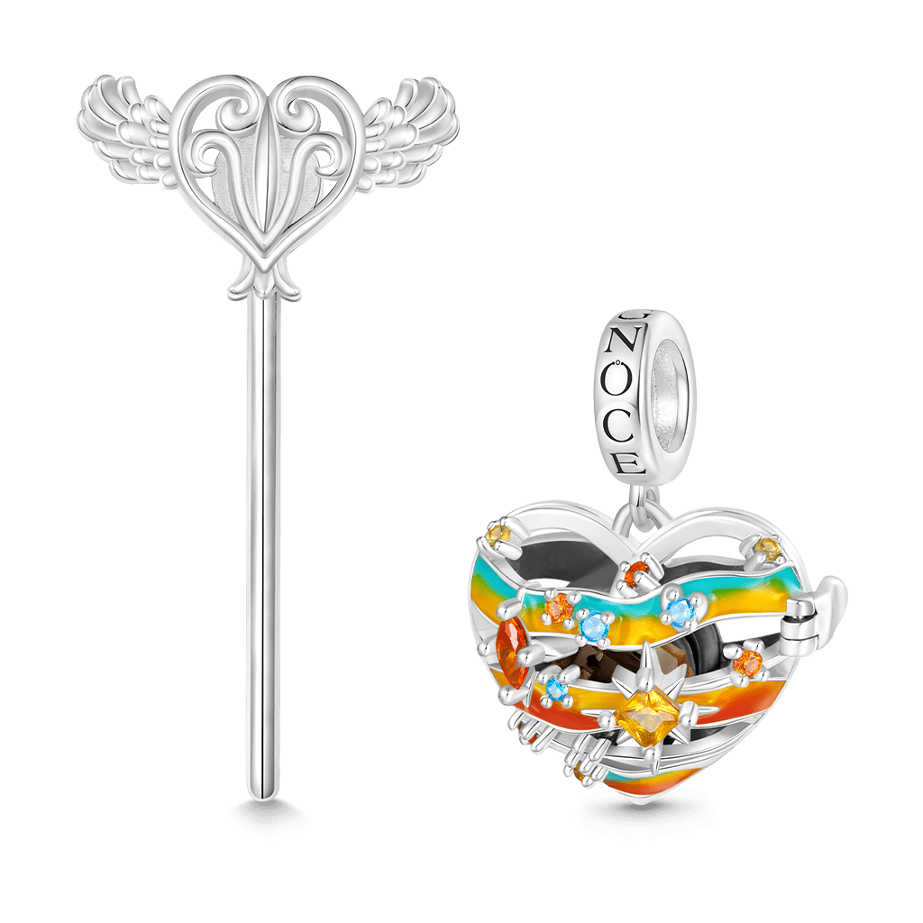 Gnoce Heart Solar System Wireless LED Glow Jupiter Pendant Dangle Charm_2