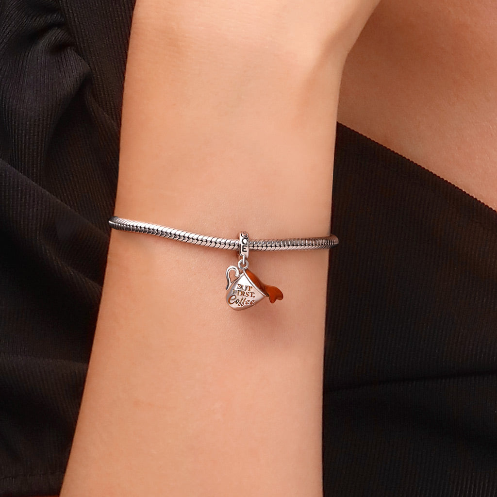 Gnoce BUT FIRST, Coffee Spilled Pendant Dangle Charm_6