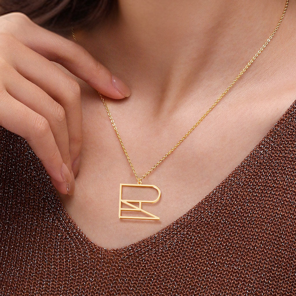 Gnoce Minimalist Monogram Name Exclusive Necklace_8