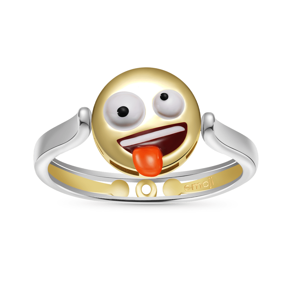 Gnoce emoji Zanny Face Reversible to Dizzy Face Ring_2