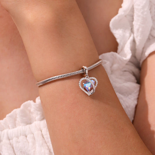 Gnoce Intertwined Love Romantic Pendant Dangle Charm_7