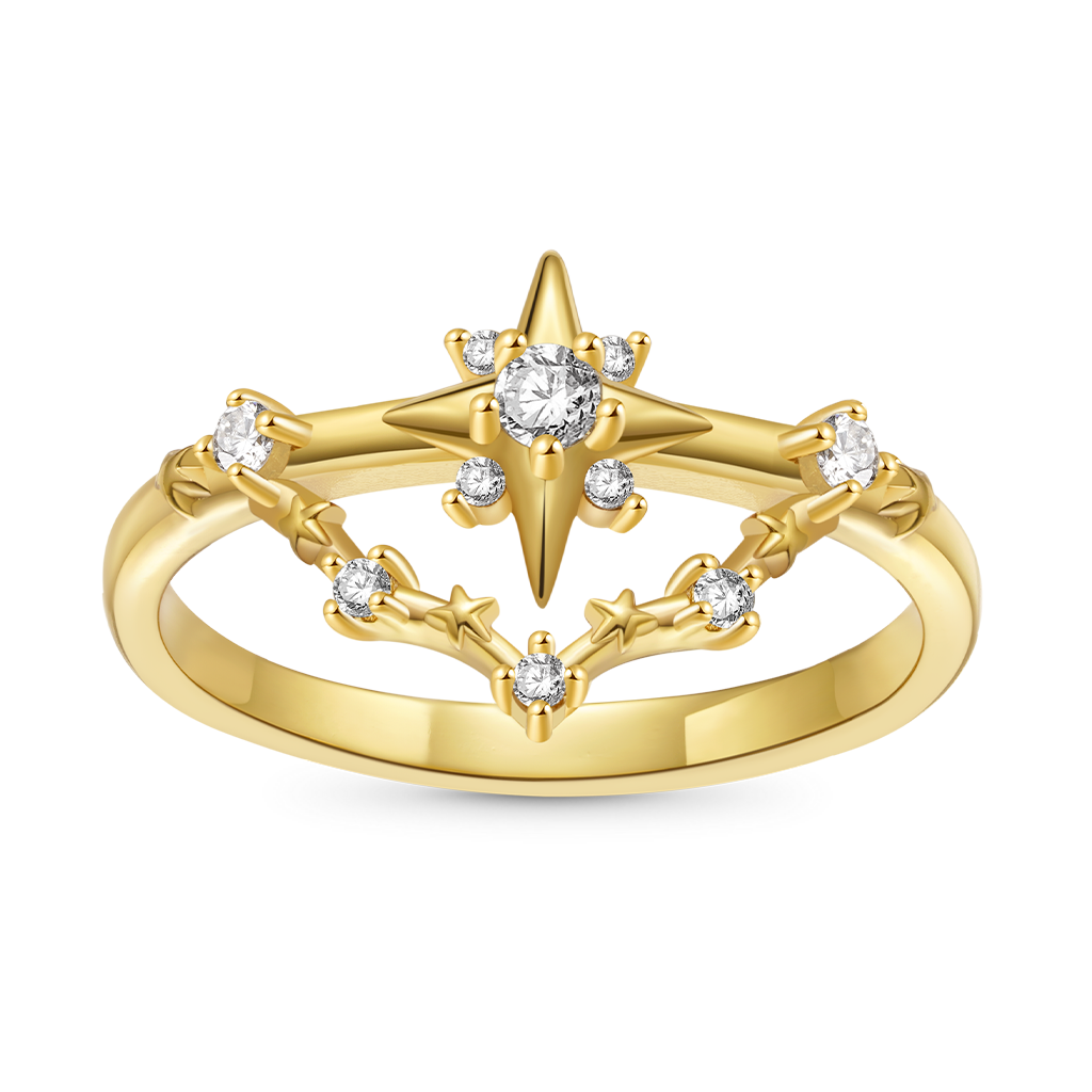 Gnoce 18K Gold Plated Astra Diamond Ring_1
