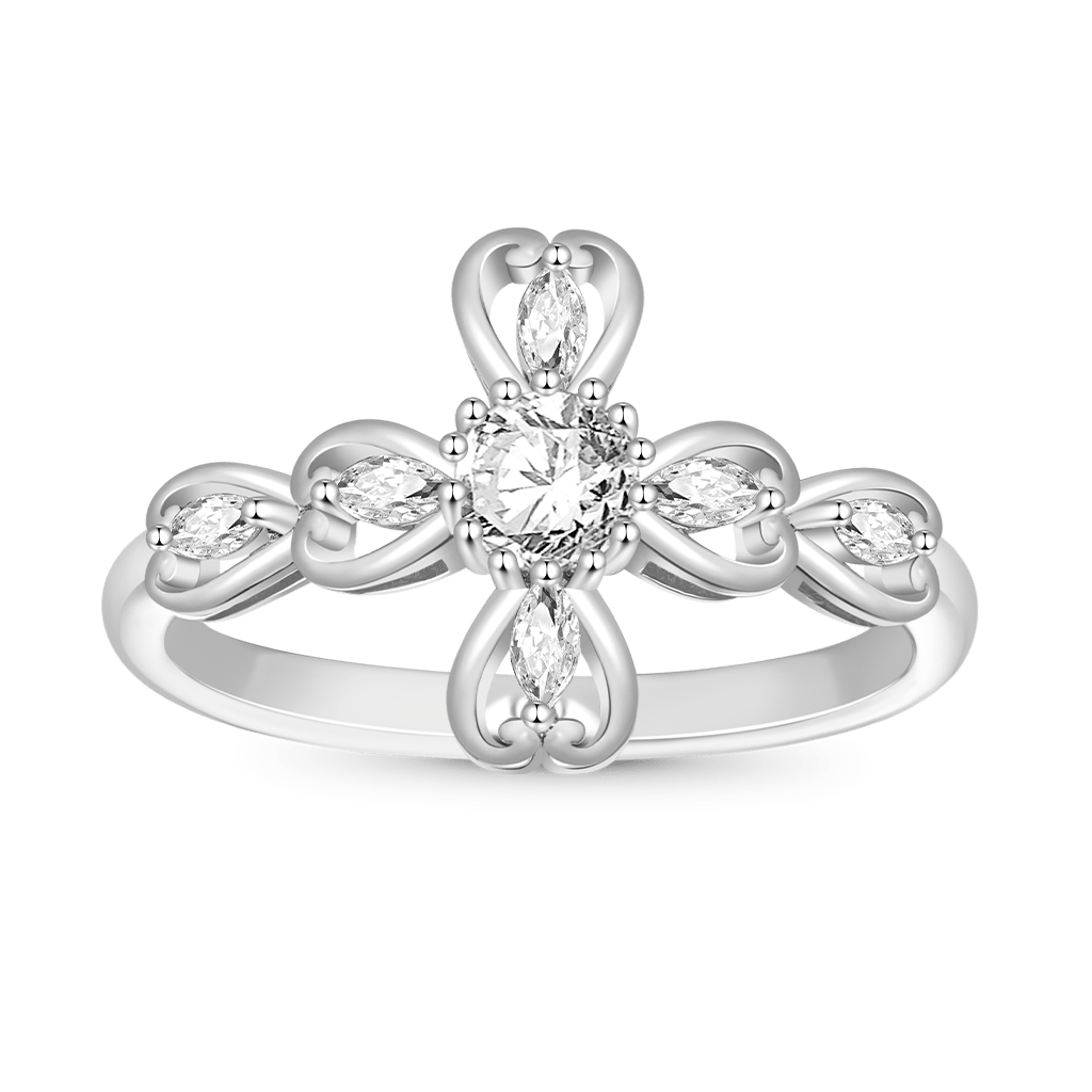 Gnoce Hollow Love Heart Cross Ring_1