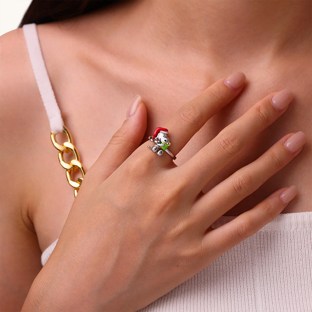 Gnoce Peanuts Christmas Snoopy Ring_5