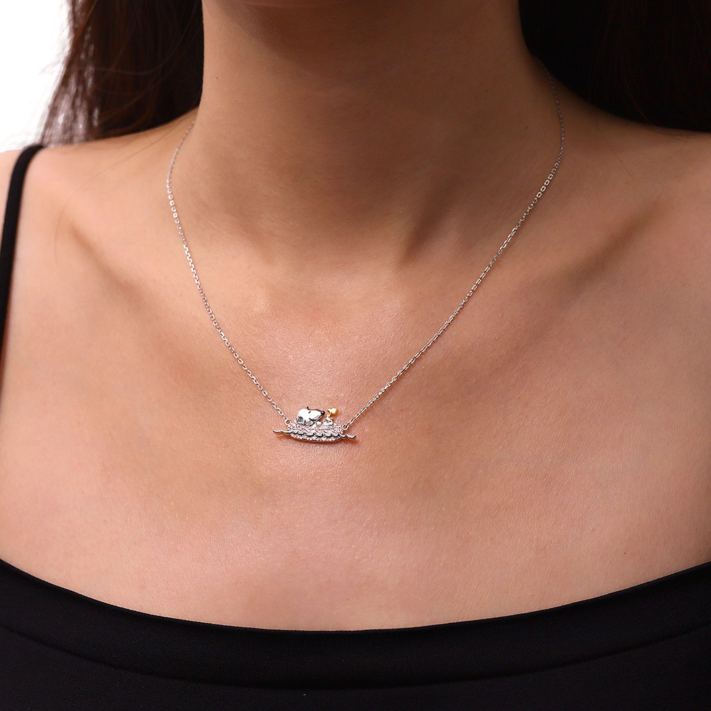 Gnoce Peanuts Snoopy with Woodstock Rafting Necklace_5