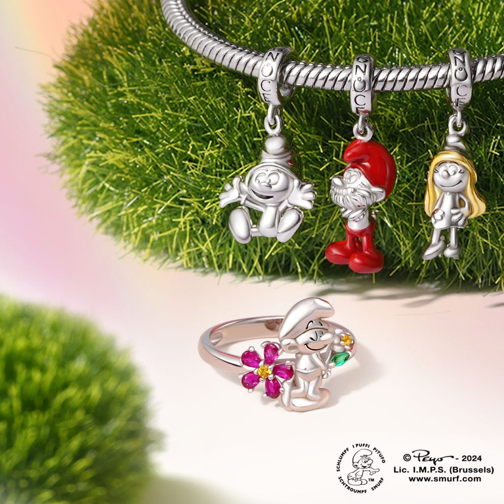 Gnoce Papa Smurf Pendant Dangle Charm_3