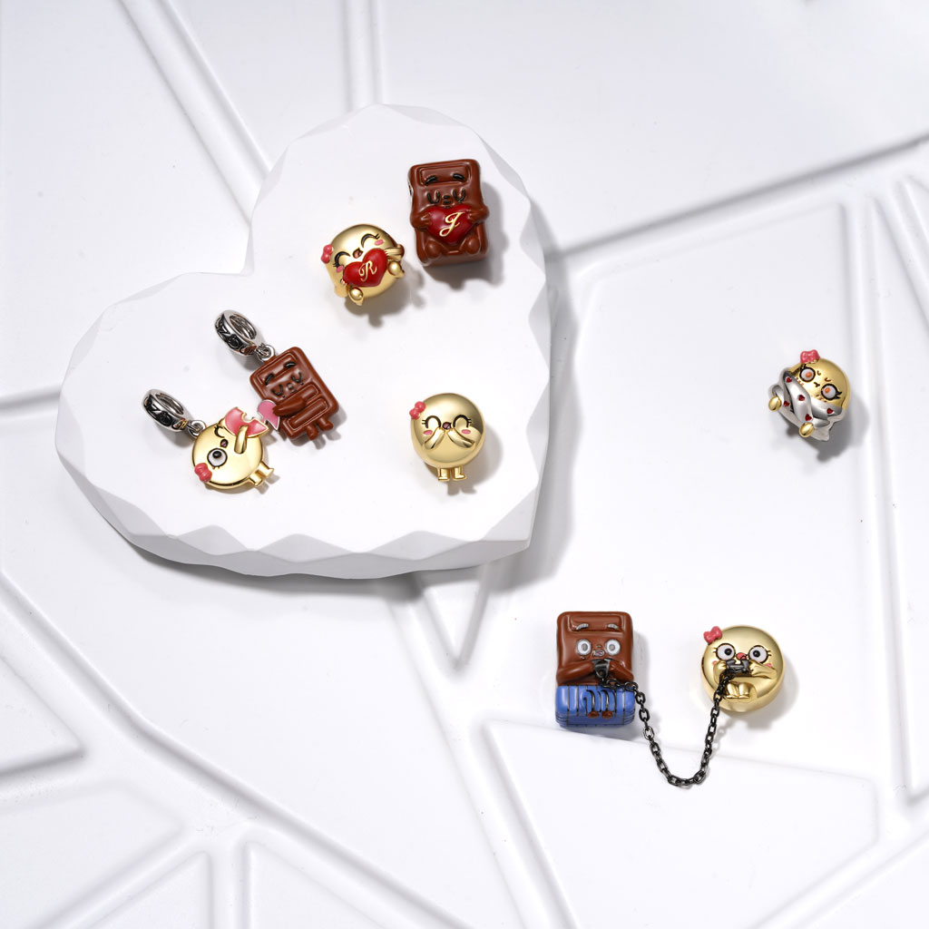 Gnoce Matching Choco's Heart  Pendant Dangle Charm_3