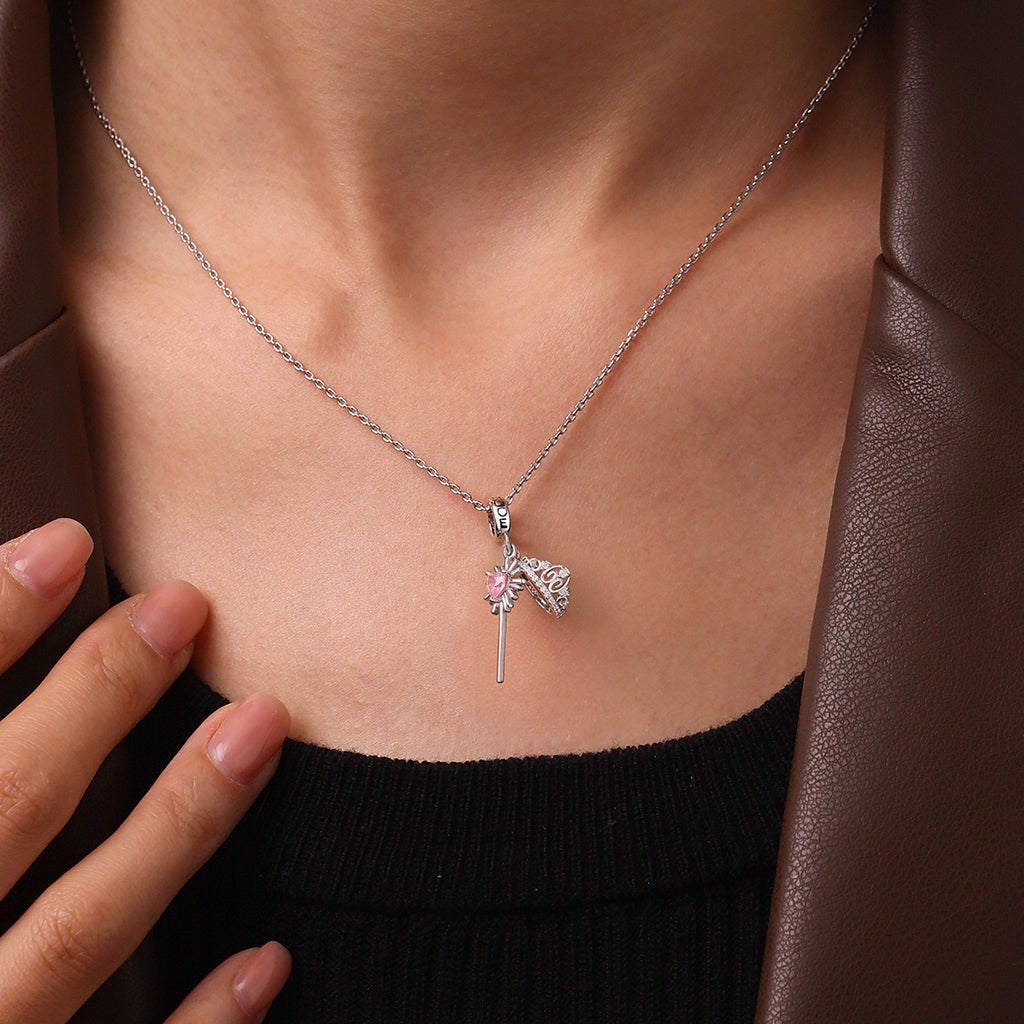 Gnoce Wicked Glinda's Crown & Wand Pendant Dangle Charm_5