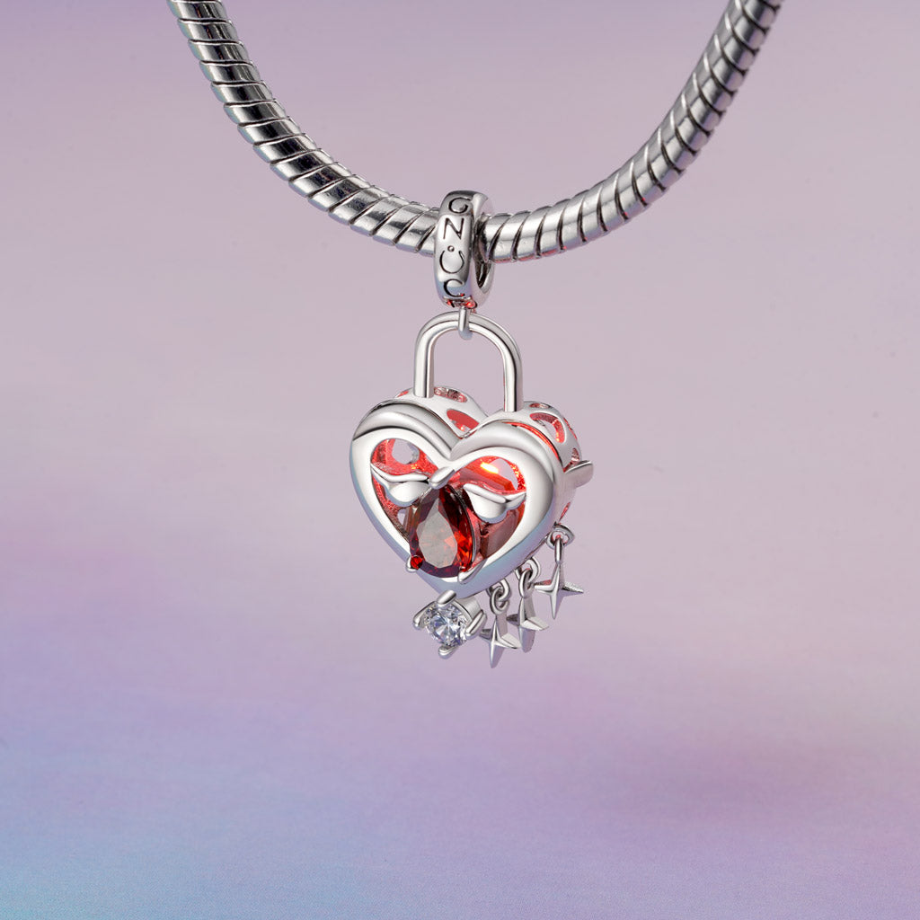 Gnoce Valentine's Day Love Lock Wireless LED Light Up Pendant Dangle Charm_4